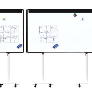 现代办公黑板3D模型下载